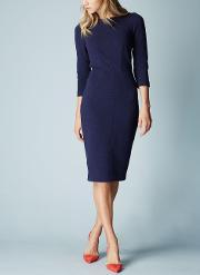 Aurelia Ottoman Dress Navy