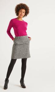British Tweed Mini Skirt Grey