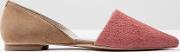 Cleo Flat Point Antique Rose Pony/camel Suede Women