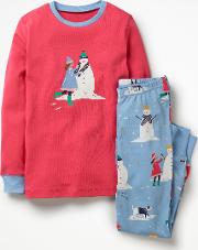 Cosy Long John Pyjamas Multi Girls