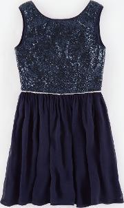 Evelyn Dress Navy Johnnie B