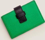 Leather Card Holder Green