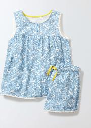 Pretty Pyjama Set Bright Bluebell Bunnies Girls Boden 