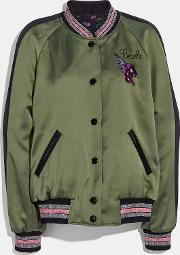 Reversible Satin Varsity Jacket