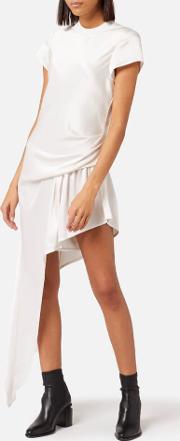 Women's Exposed Leg Short Sleeve Dress