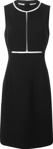 Women's Fitted Sheath Dress With Suspended Fishline Detail Onyx Uk 8us 4