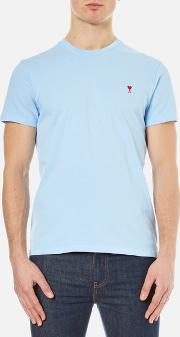 Men's Heart Logo T Shirt Sky Blue