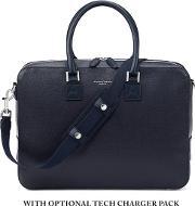 mens mount street small briefcase navy