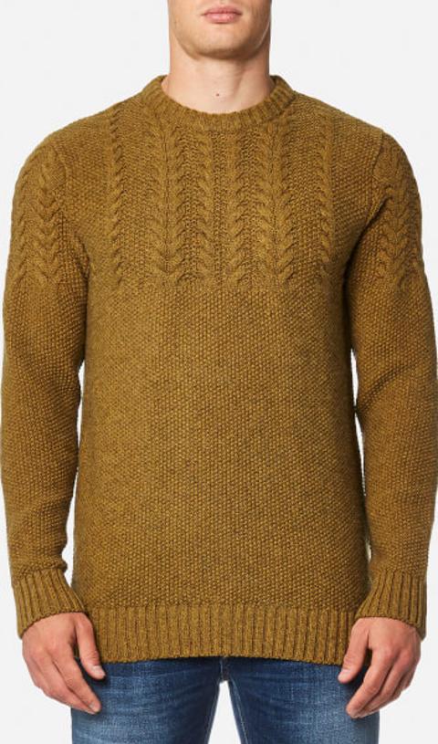 barbour jumper mens yellow