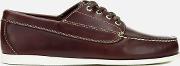 G.h Bass & Co. Men's Camp Moc Jackman Pull Up Leather Boat Shoes Dark 