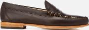  men's palm springs larson mon leather penny loafers dark brown uk 9 brown 
