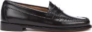 Women's Penny Leather Loafers Black