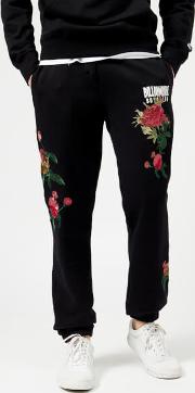 Men's Embroidered Floral Sweatpants 