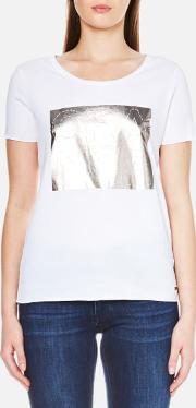 Women's Printed T Shirt White L White