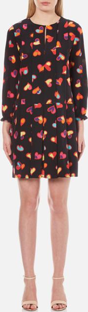 Women's Heart Print Shift Dress 
