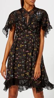 Women's Forest Floral Printed Babydoll Dress 