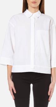 Women's Pure 34 Sleeve Shirt With Hidden Placket And Pocket 