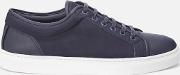 . Men's Low Top 1 Leather Trainers Midnight