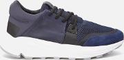 . men's sonic rubberised leather trainers midnight uk 10 blue 