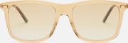 Men's Cylindrical Web Square Frame Sunglasses