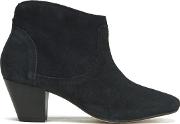 Women's Kiver Suede Heeled Ankle Boots Black
