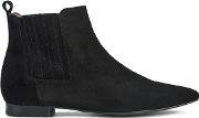 Women's Reine Pointed Suede Ankle Boots Black