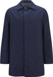 Men's 'made In England' Single Breasted Raincoat Navy Xl Navy