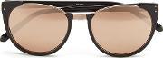 Women's Gold Lens Sunglasses Black And Rose Gold