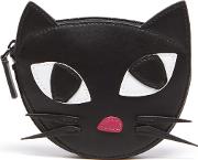 Women's Kooky Cat Foldaway Shopper Bag Black White