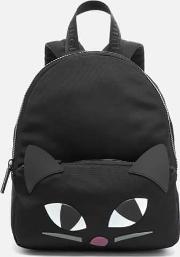 Women's Medium Kooky Cat Backpack Black