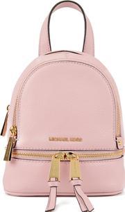 rhea zip small crossbody backpack pink