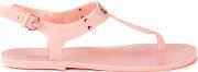 Women's Mk Plate Jelly Sandals Pale Pink Us 10uk 7