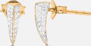 Women's Dagger Pave Stud Earrings 