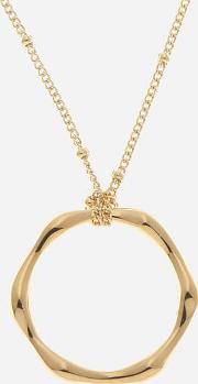 Women's Molten Necklace On Bobble Chain Gold