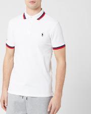 Men's Tipped Sleeve Logo Polo Shirt