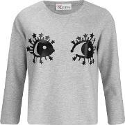 women's eyes t shirt grey luk 12