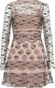 Women's Long Sleeve Lace Dress Nudo Eu 40 Uk 8