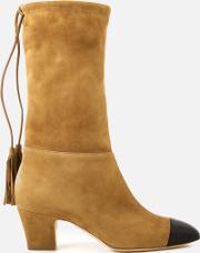 Women's Tiptoe Suede Heeled Boots