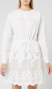 See By Chloe Women's Embroidered Poplin Dress