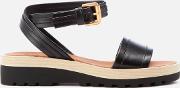 See By Chloe Women's Leather Flatform Sandals 