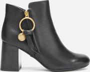 See By Chloe Women's Leather Heeled Ankle Boots