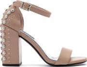 Women's Leila Suede Barely There Heeled Sandals Caramel