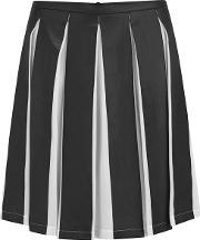 Women's Jupe Pleated Skirt Ecrublack Fr 38uk 10