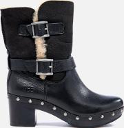 Women's Brea Clog Suede Buckle Boots 