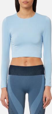 Women's Vermont Long Sleeve Cropped Top Powder 
