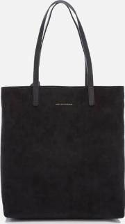 Women's Logan Vertical Tote Bag Black Suedejet Black
