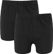 Men's Twin Pack Jersey Boxer Shorts 