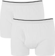  men's twin pack keyhole boxer shorts white m white 