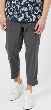 Men's Cropped Patch Pocket Trousers 