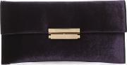 Navy Velvet Clutch Bag